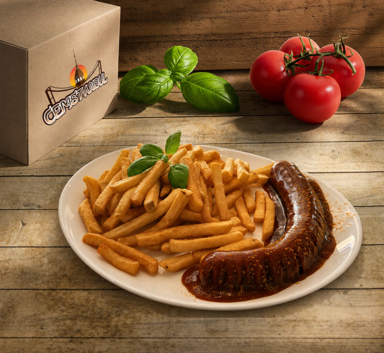 Dienstags Currywurst-Pommes