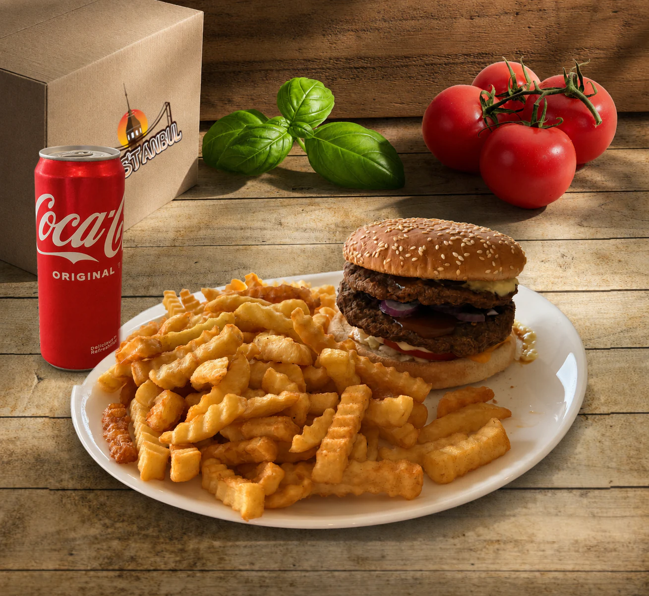 Doppel-Cheeseburger Menü
